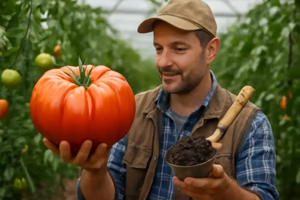 Come si ottengono pomodori giganti? Il segreto nella concimazione naturale